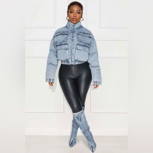 🔥Shayla Denim Bomber Jacket🔥😍 Sm-Xlge